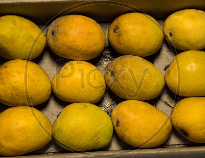 Mangoes Arrangement in Basket