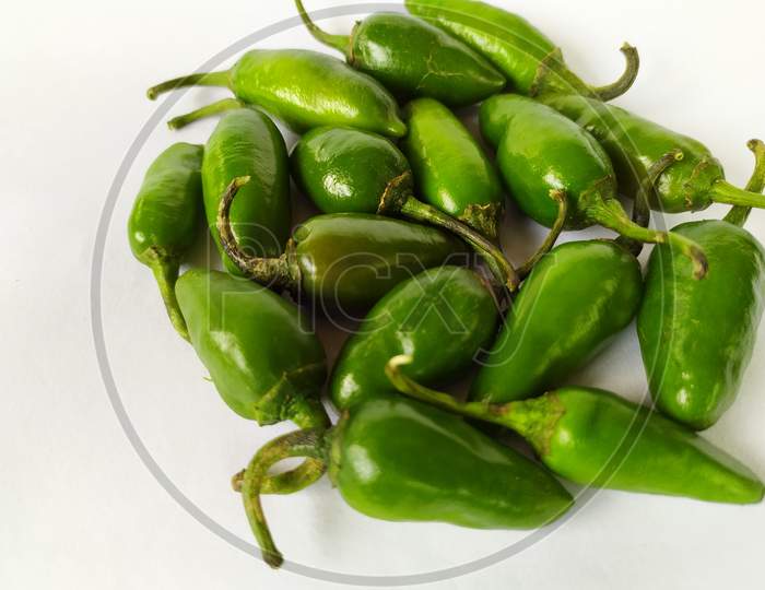 Green chilli, an essential ingredient for cooking.