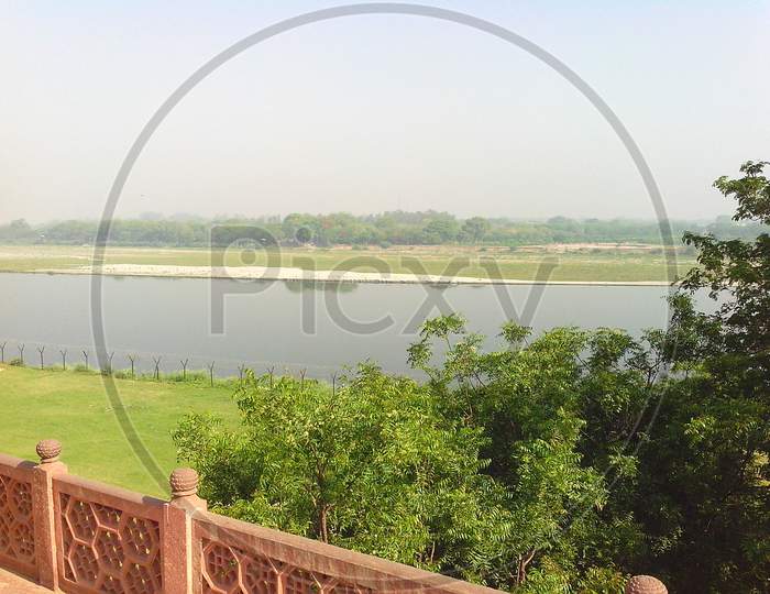 River view in Agra India natural environment