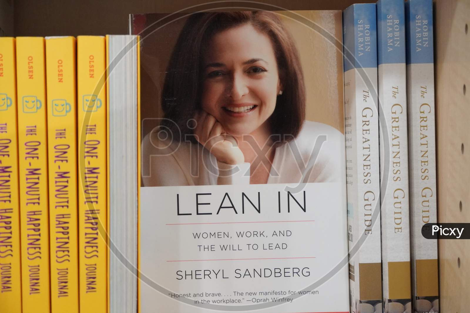 Dubai Uae December 2019 Lean In Book By Sheryl Sandberg Coo Of Facebook Displayed For Sale At Book Store. Book Showcased For Sale.