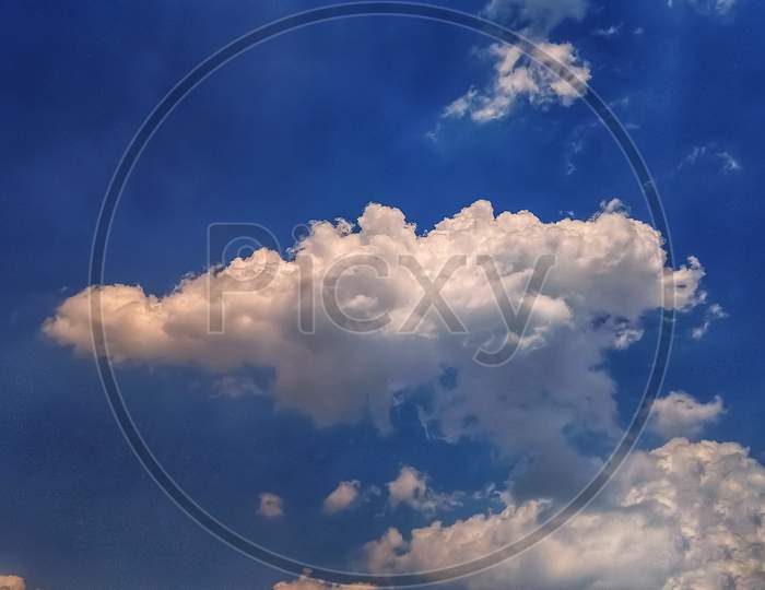 Blue sky white colour clouds