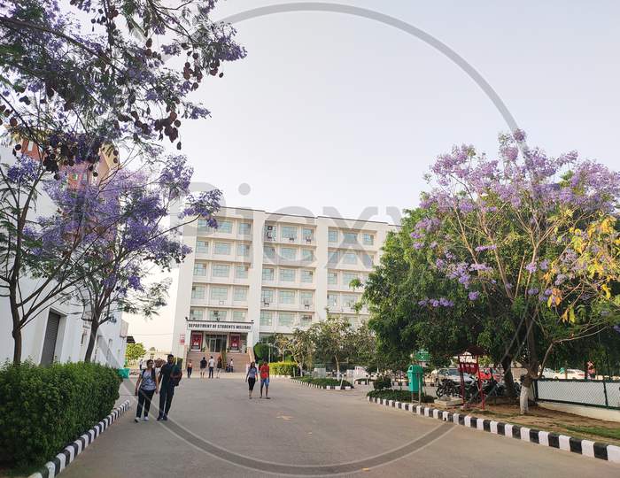 chandigarh university campus view near workshop building