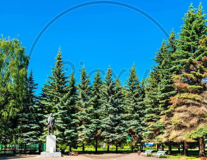Statue Of Vladimir Lenin In Central Park Of Yoshkar-Ola, Russia.