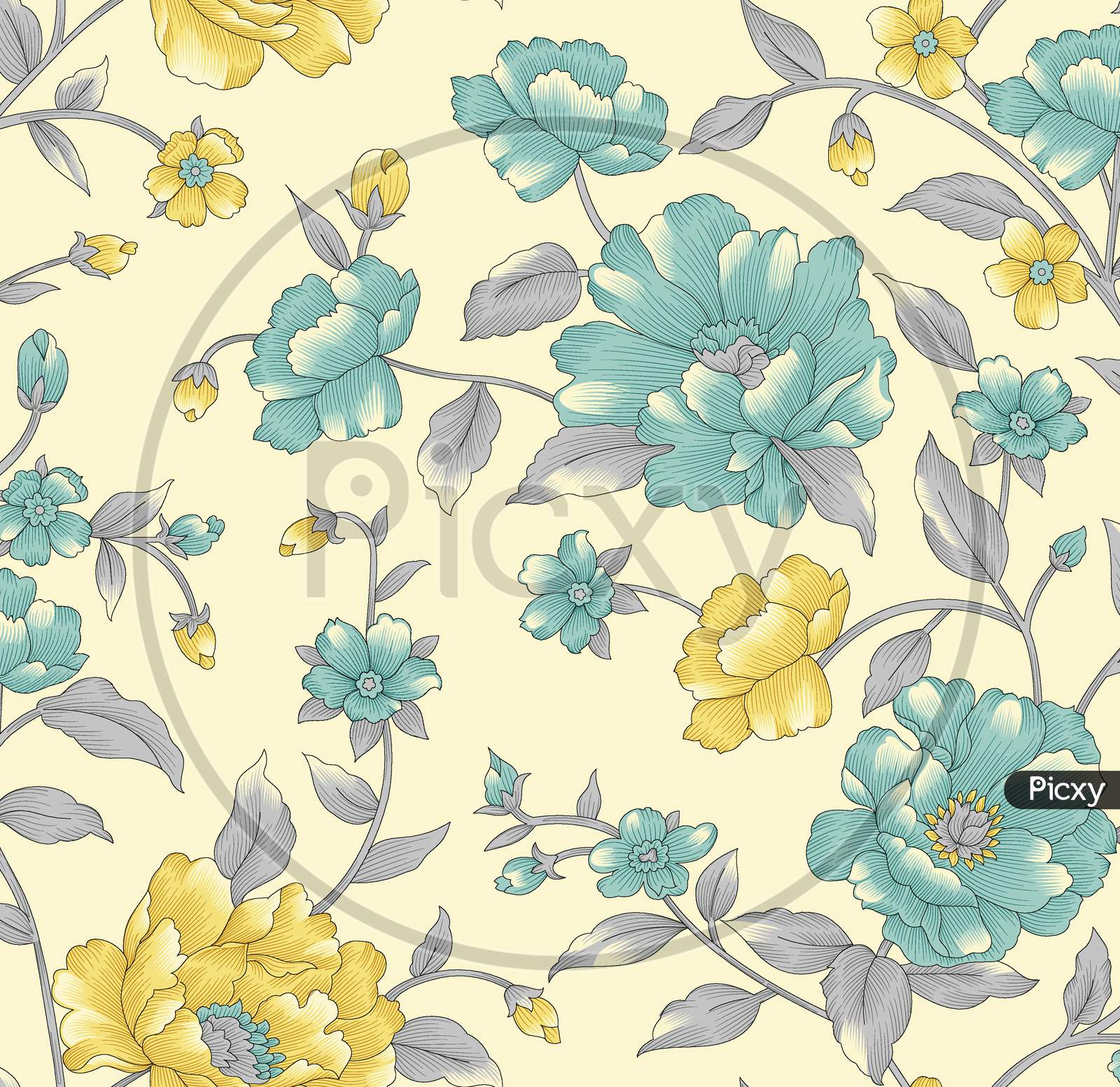 seamless floral design pattern