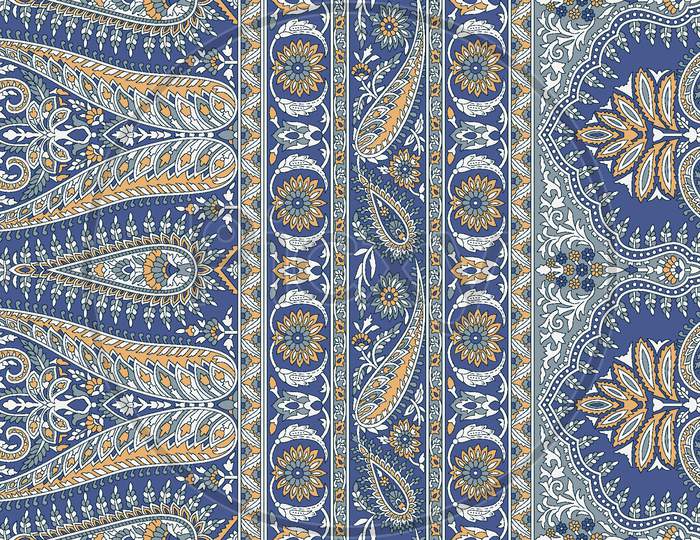 Seamless Traditional Design Paisley Background
