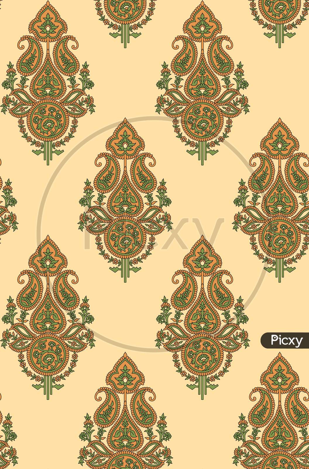 Seamless Indian Paisley Pattern