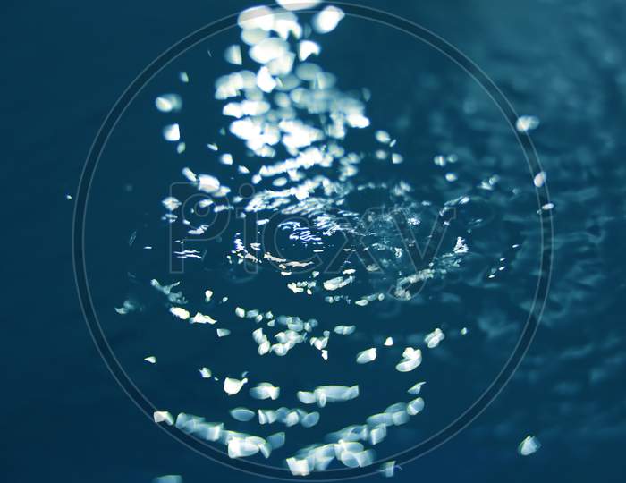 Closeup of water in sea