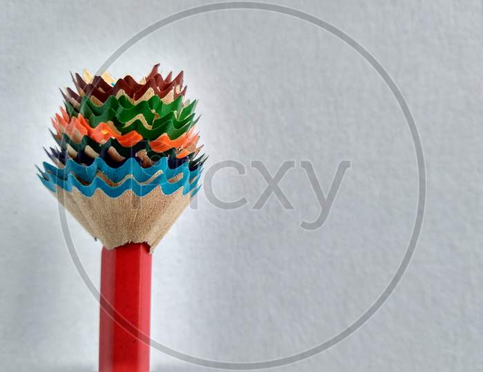Closeup of flower pencil