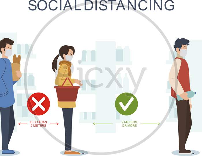 Social distancing at public place