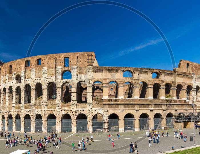 Flavian Amphitheatre (Colosseum) In Rome, Italy