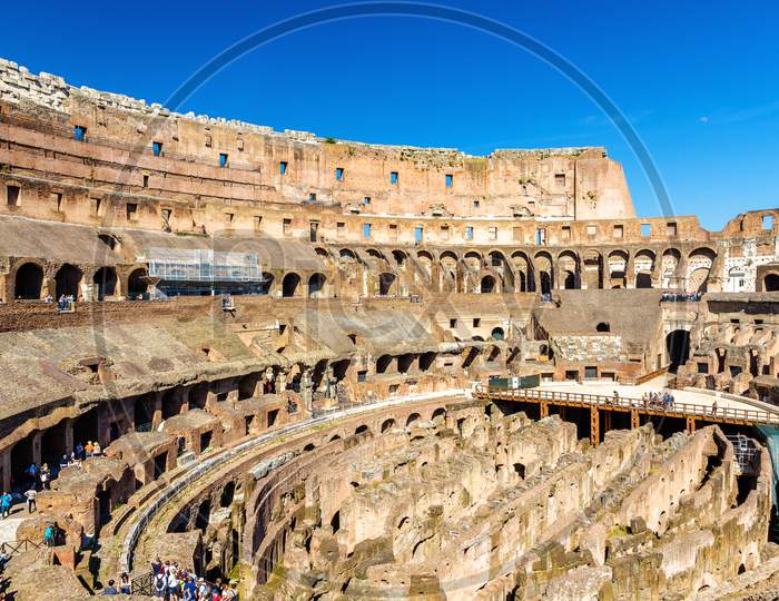 Arena Of Colosseum Or Flavian Amphitheatre In Rome