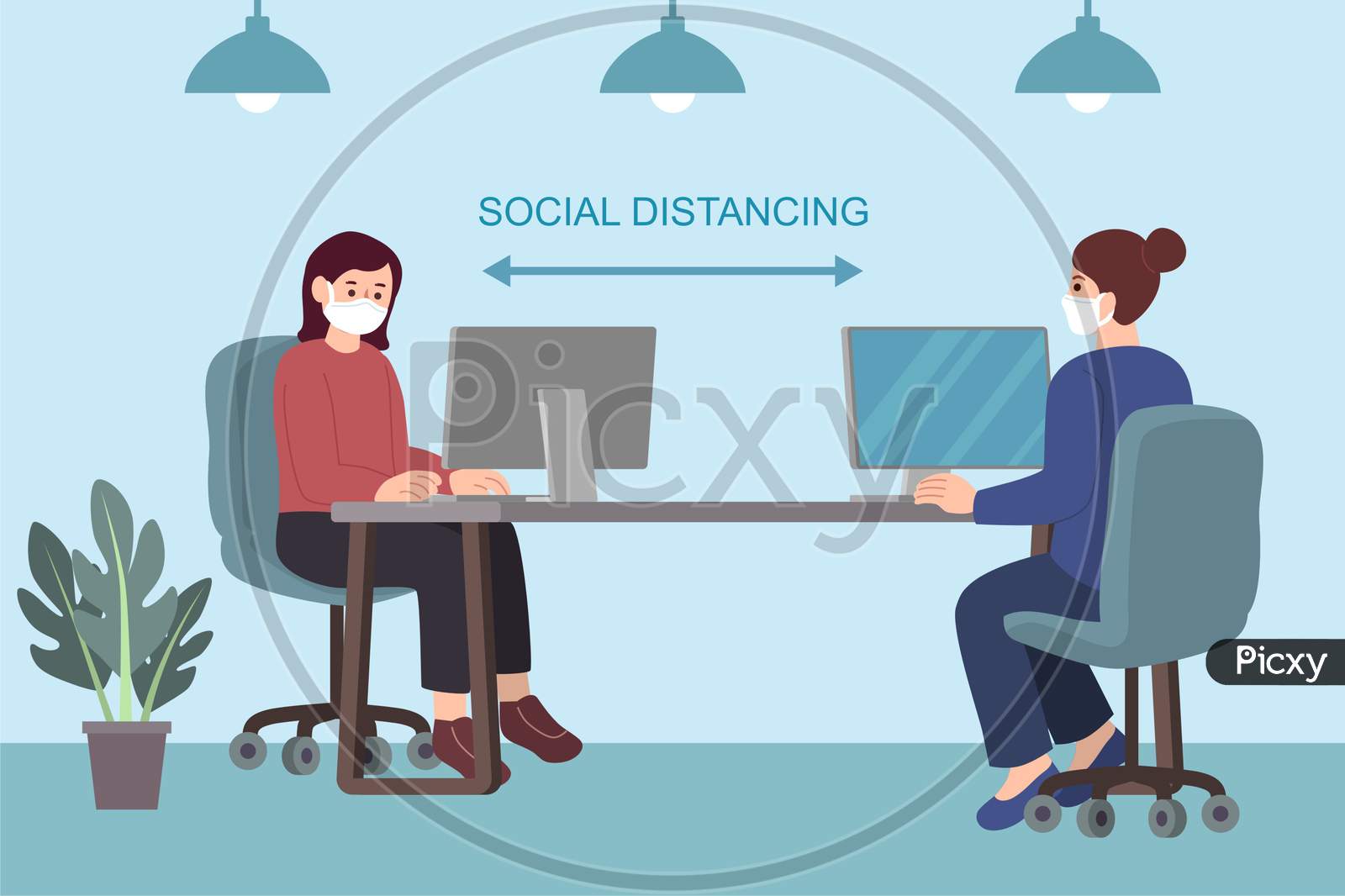 social distancing at work place
