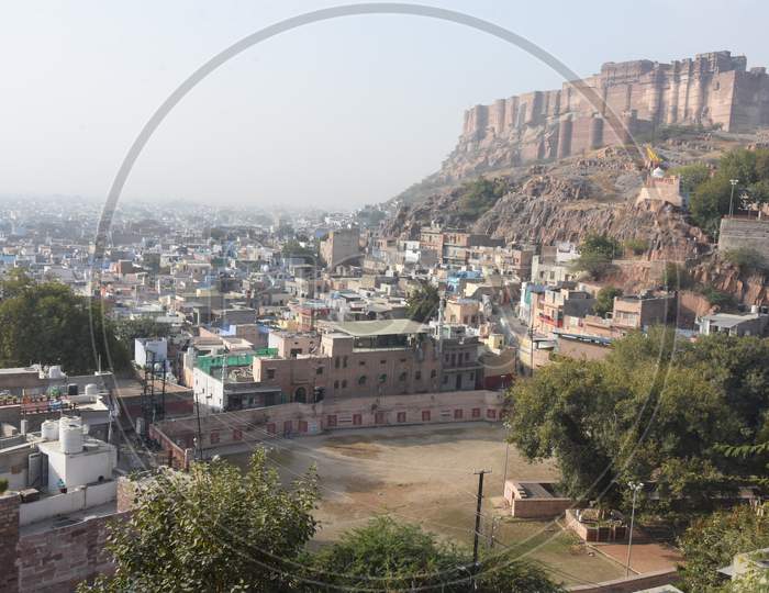 View of Jodhpur's Maherangarh Fort