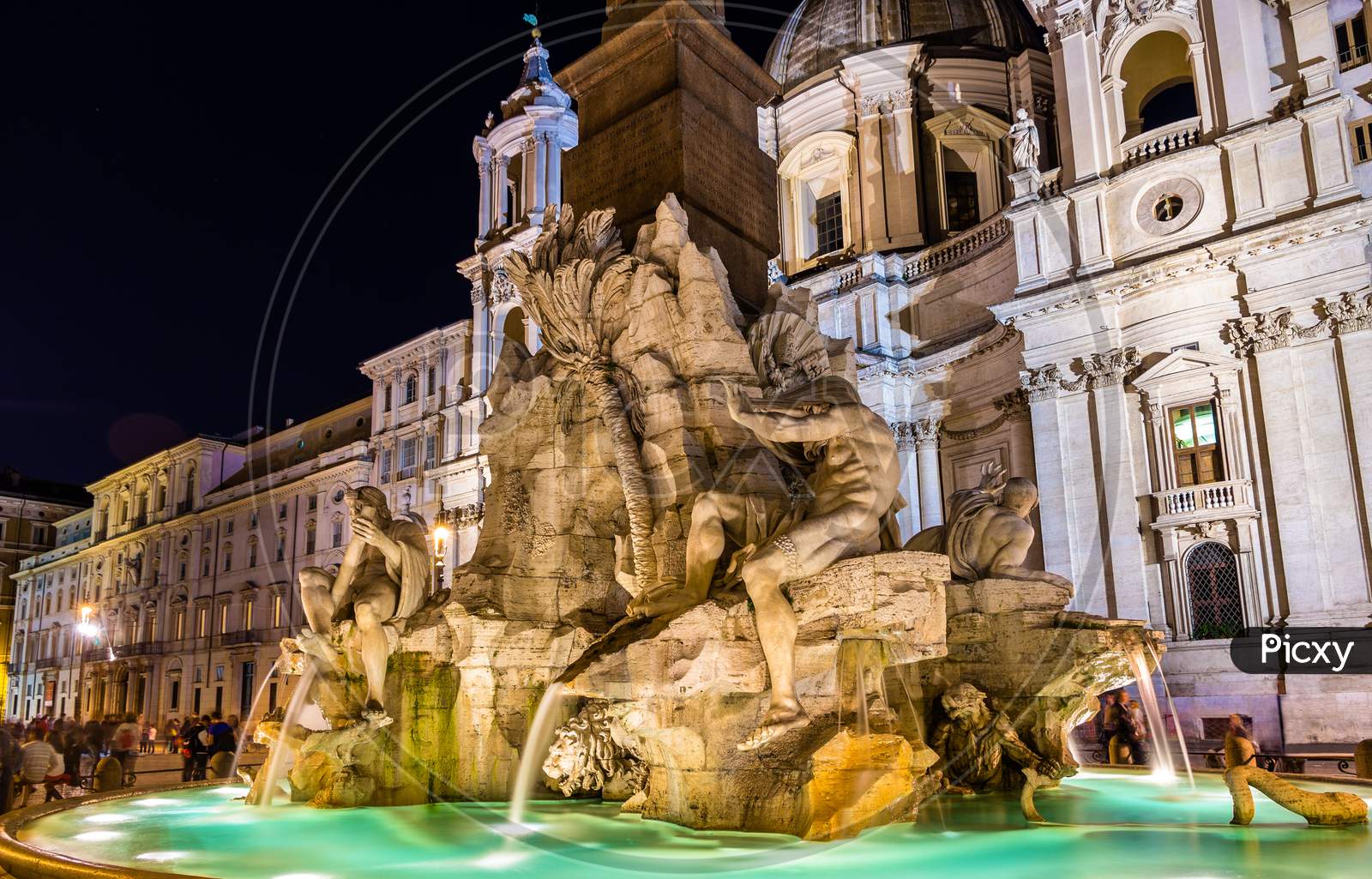 Fontana Dei Quattro Fiumi In Rome