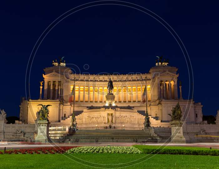 Altare Della Patria By Night - Rome, Italy