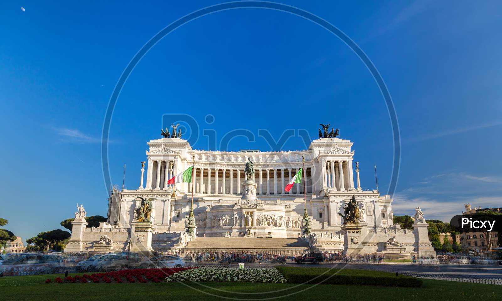 The Monumento Nazionale a Vittorio Emanuele II in Rome, Italy in