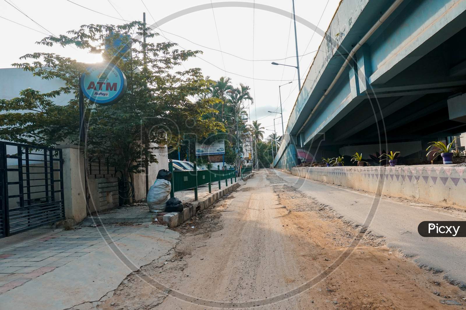 Bengaluru,Karnataka/India- June 01, 2020: Empty street due to corona virus outbreak