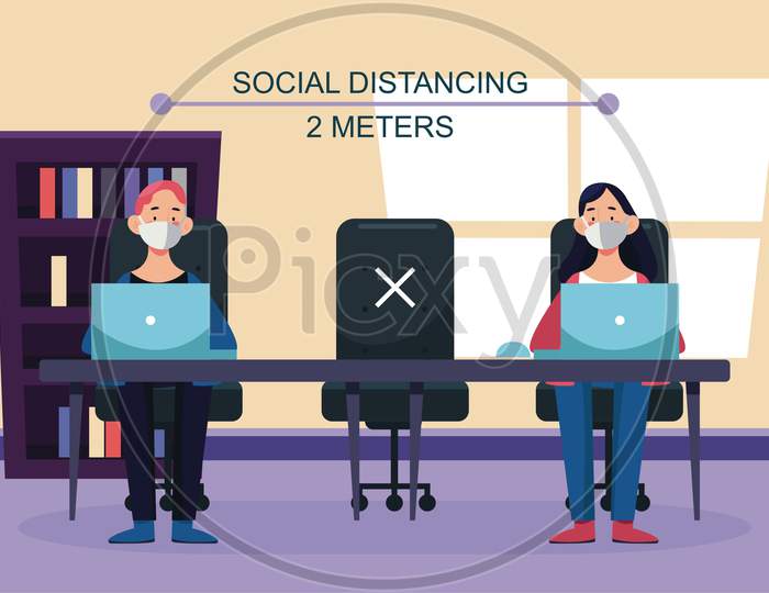 social distancing at work place keep distance