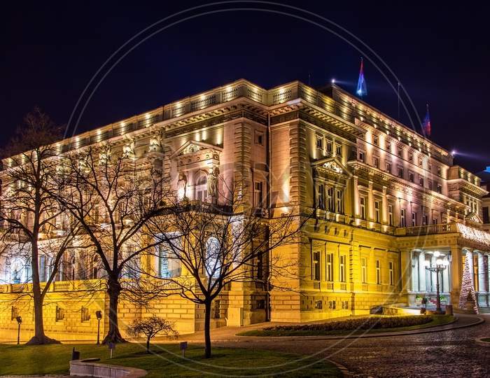 Belgrade City Hall At Night - Serbia