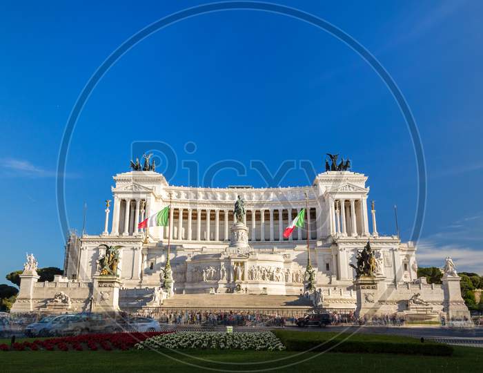 Monumento Nazionale A Vittorio Emanuele Ii In Rome, Italy