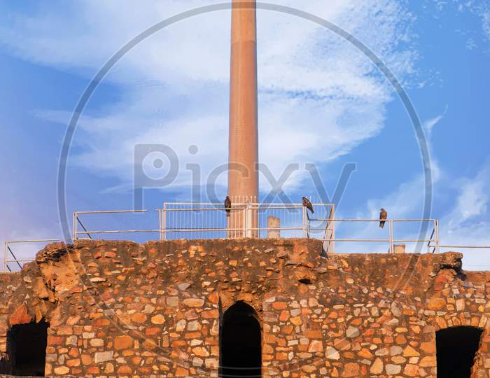 Ashokan Iron Piller At Feroz Shah Kotla