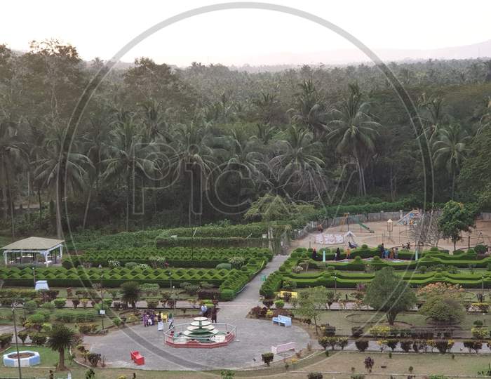 Public Park at Vazhi Dam, Kerala, India.