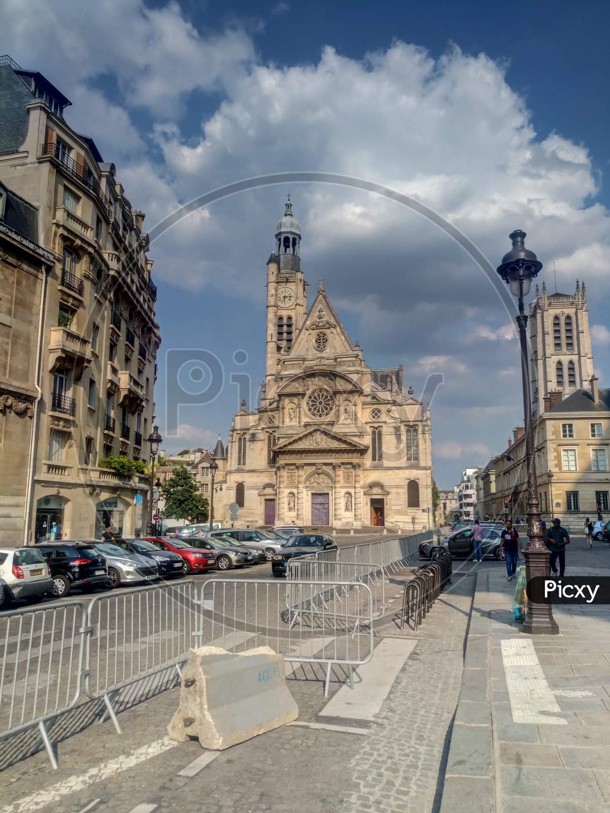 Paris, France- July 8 2018: city architecture building and street view