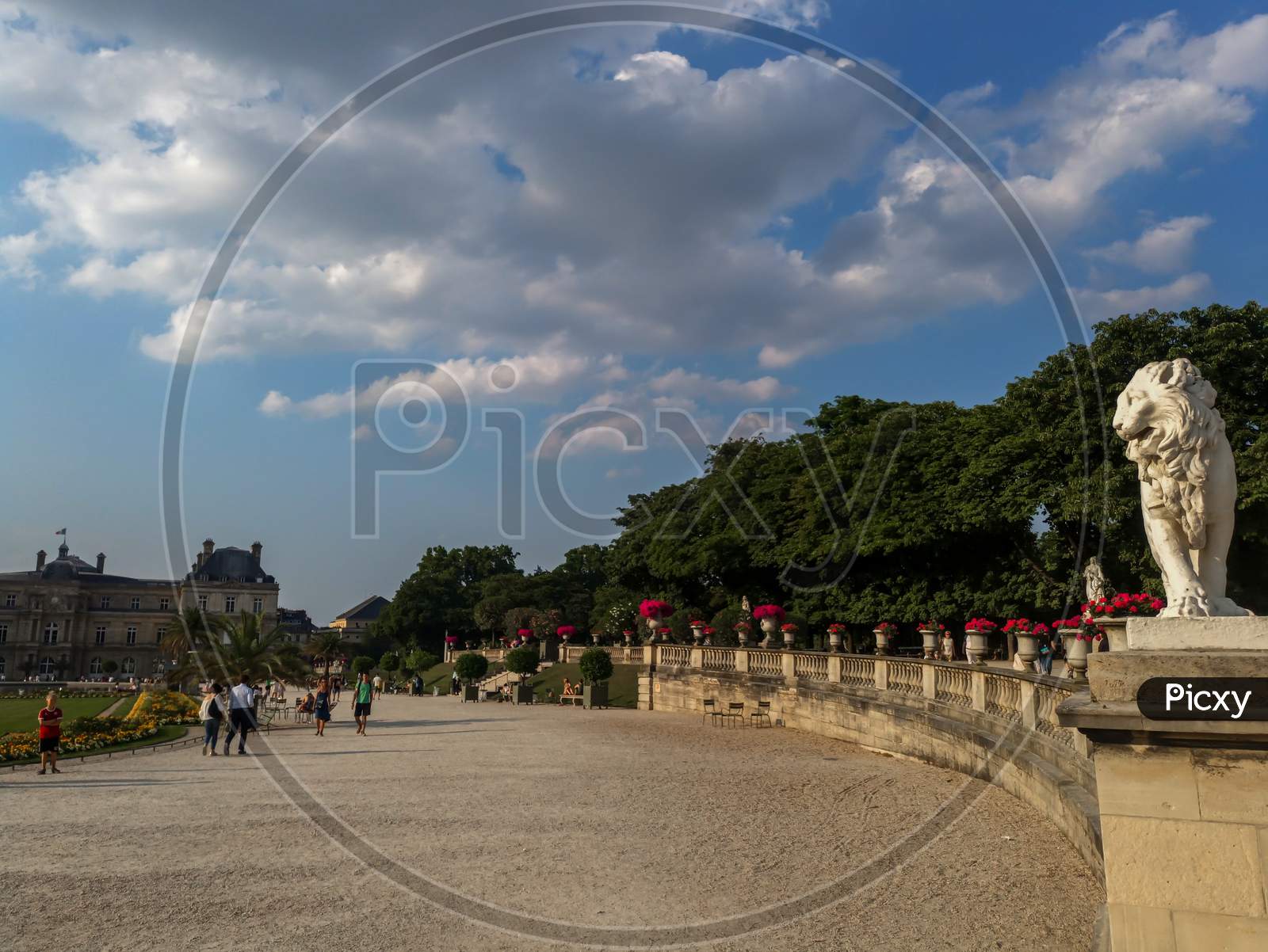 Paris, France- July 2018: Capital City Beautiful Garden Park
