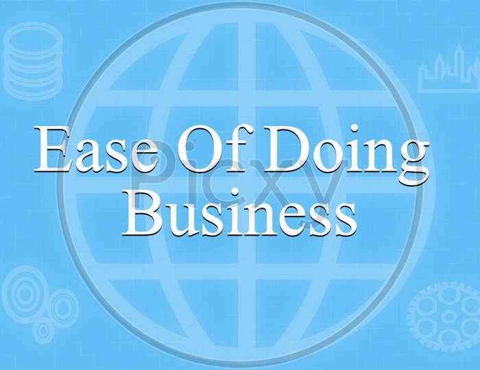 Conceptual Business Illustration Of Words Ease Of Doing Business