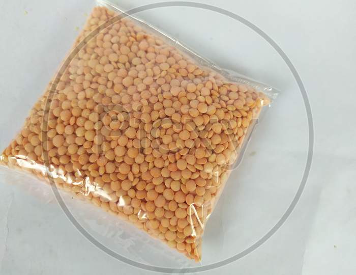 Small packet of red lentil.