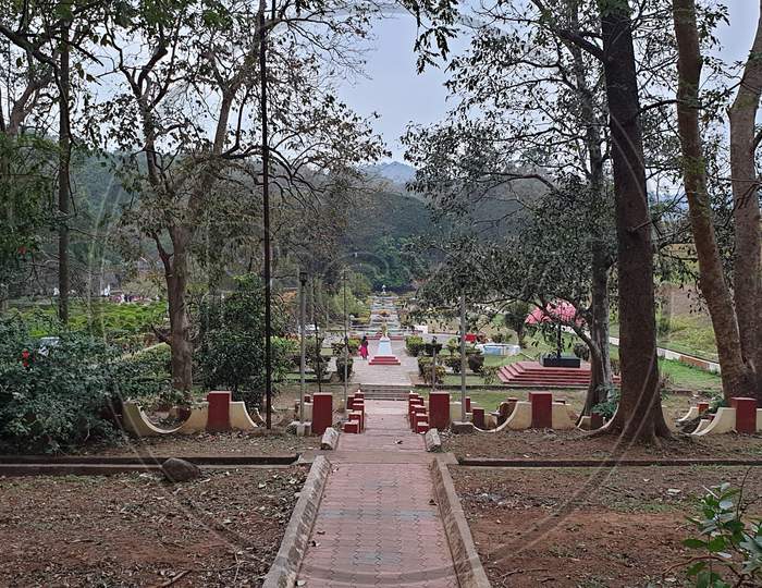 Public Park at Vazhi Dam, Kerala, India.