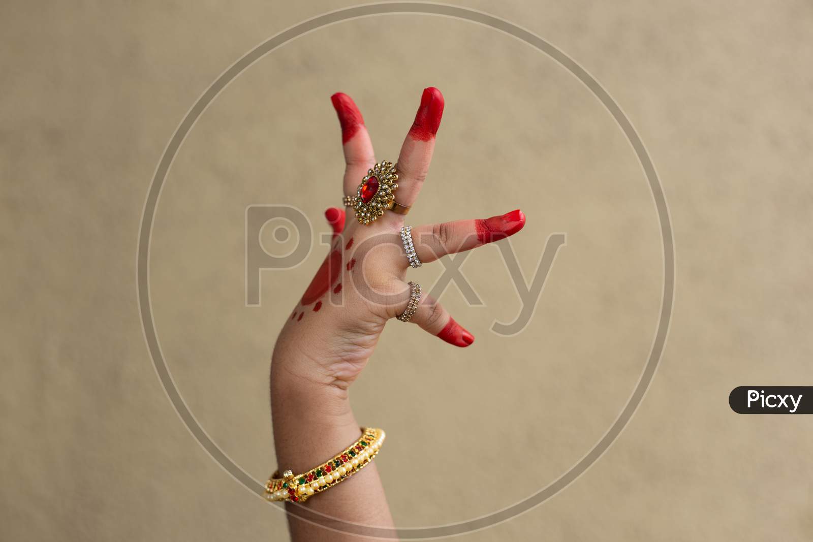 Hand Posture Sign Alapadma From Bharatanatyam The Oldest Classical Dance Tradition Of India.