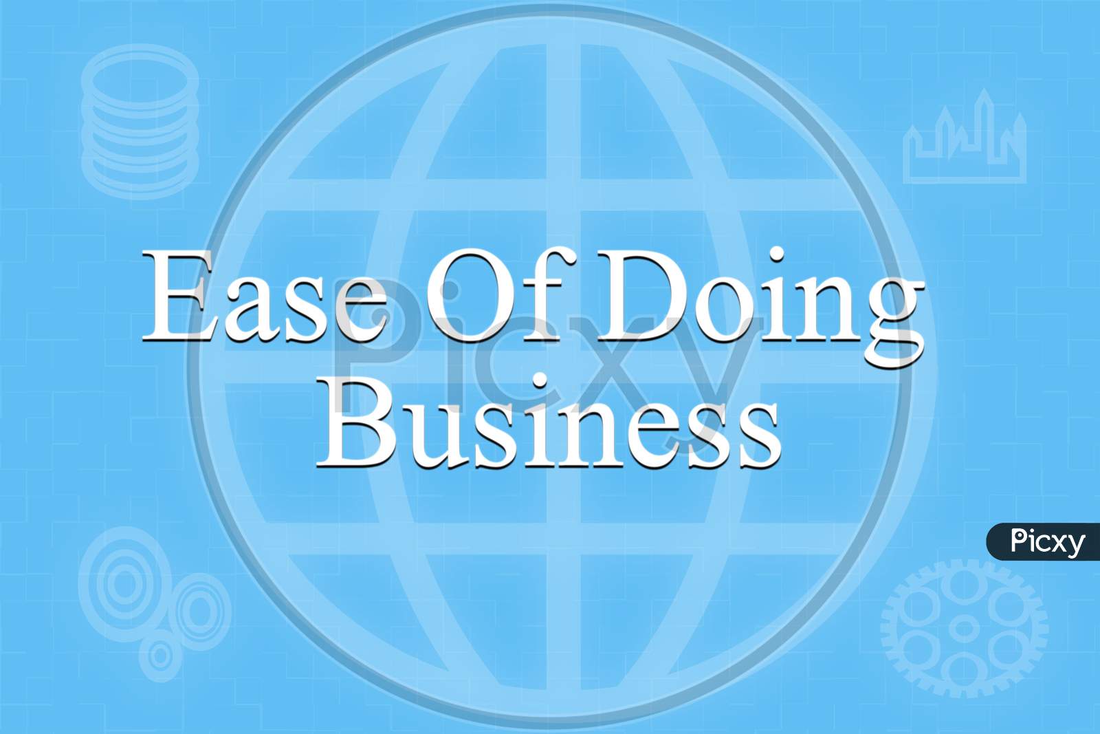 Conceptual Business Illustration Of Words Ease Of Doing Business