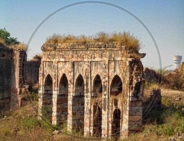 Tughlaqabad Fort Vintage Mughal Architecture Monument In Delhi