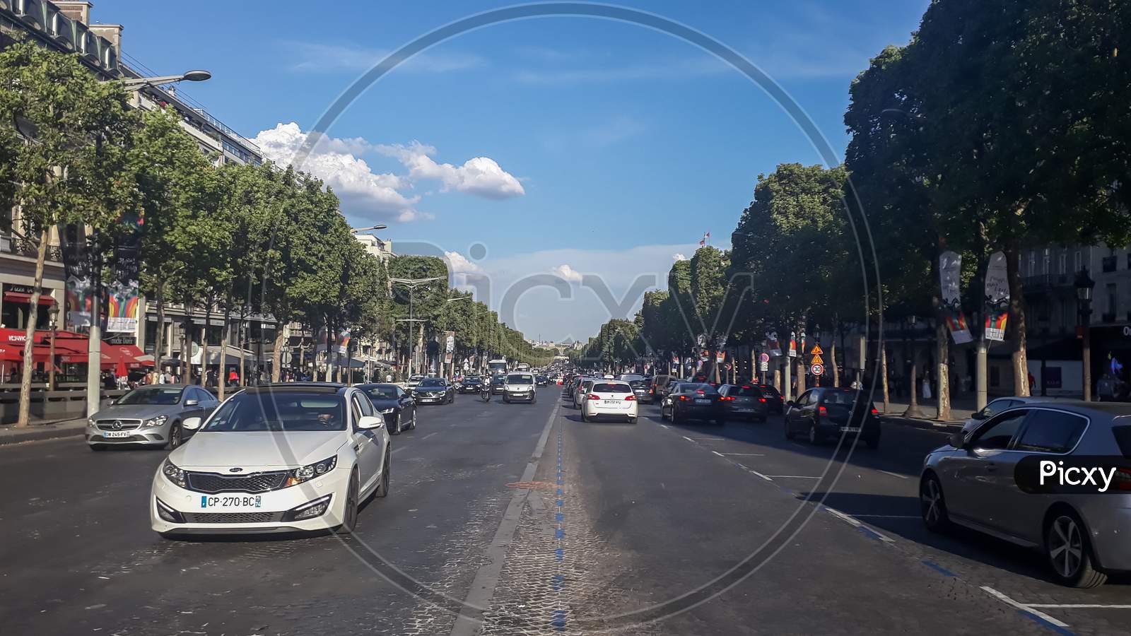 Paris, Frence- July 4 2018: City Street View