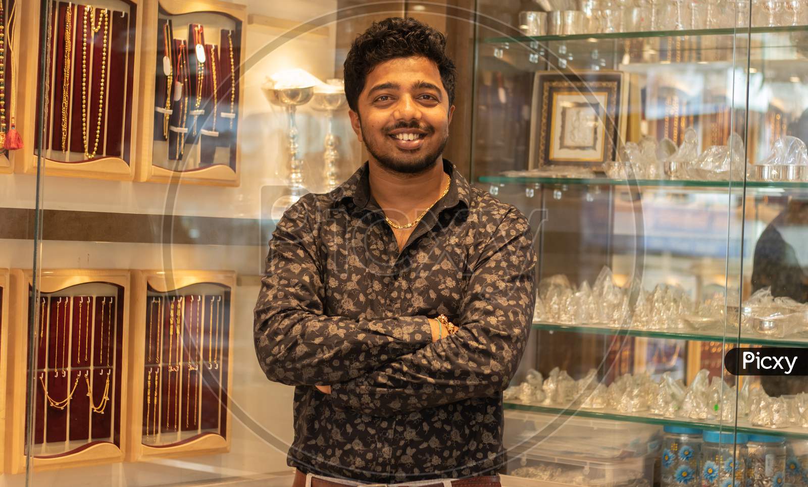 A Young Man/Person in a Jewellery Shop
