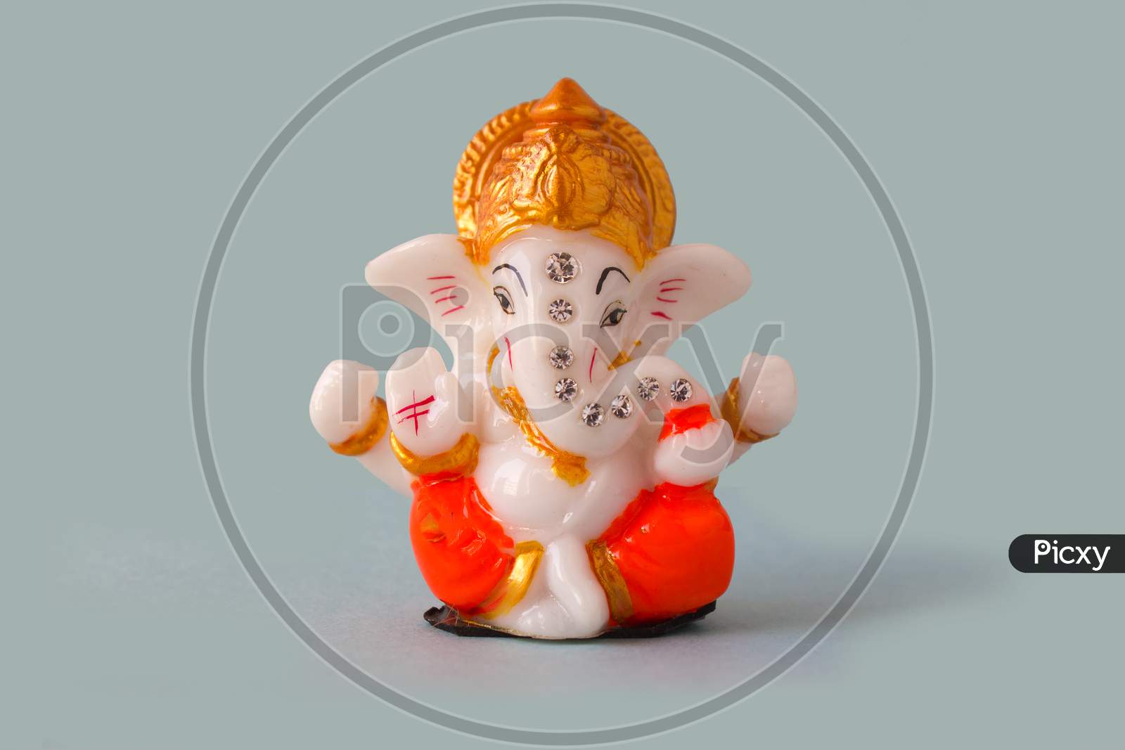 Lord Ganesha Idol with White Background
