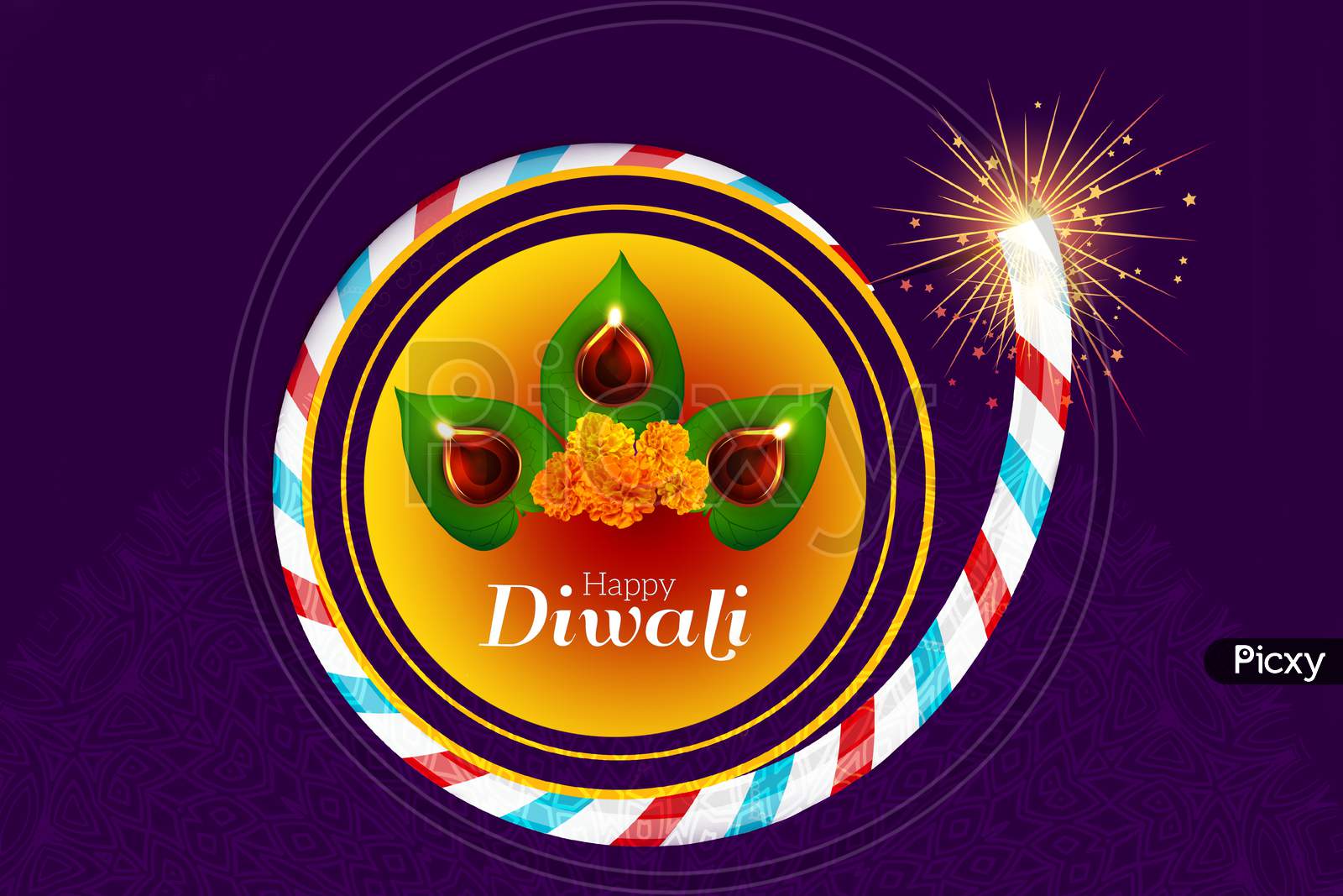 A Concept of Happy Diwali Greetings