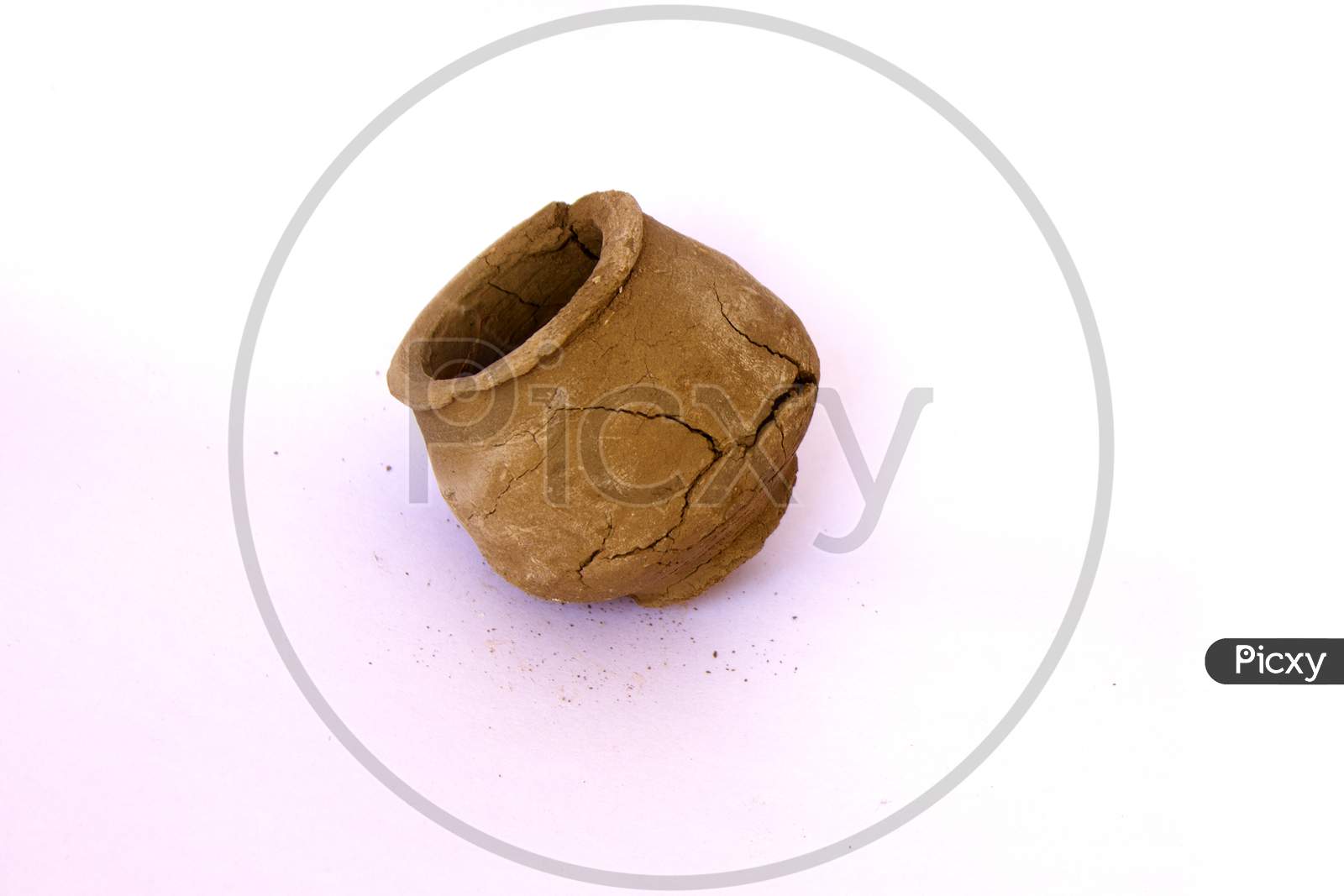 Broken Pot on a white colored background