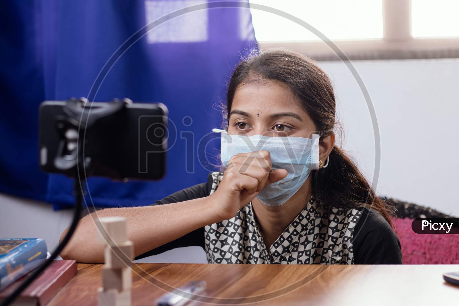 Concept Of a Patient consulting a Doctor in Video call during Covid-19 Or Coronavirus Pandemic LockDown.