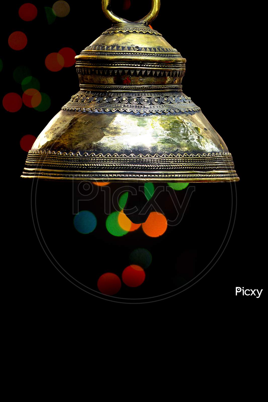 Selective focus on a Temple Bell