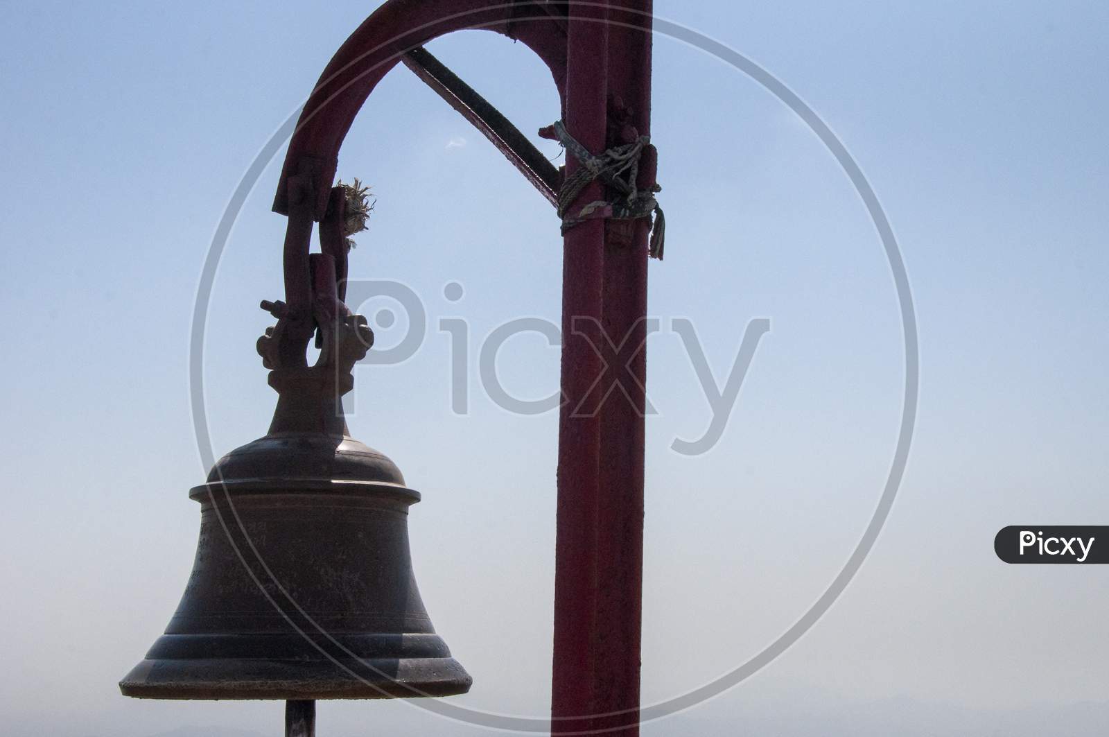 Bell Hanging At Guru Shikhar At Mount Abu Top