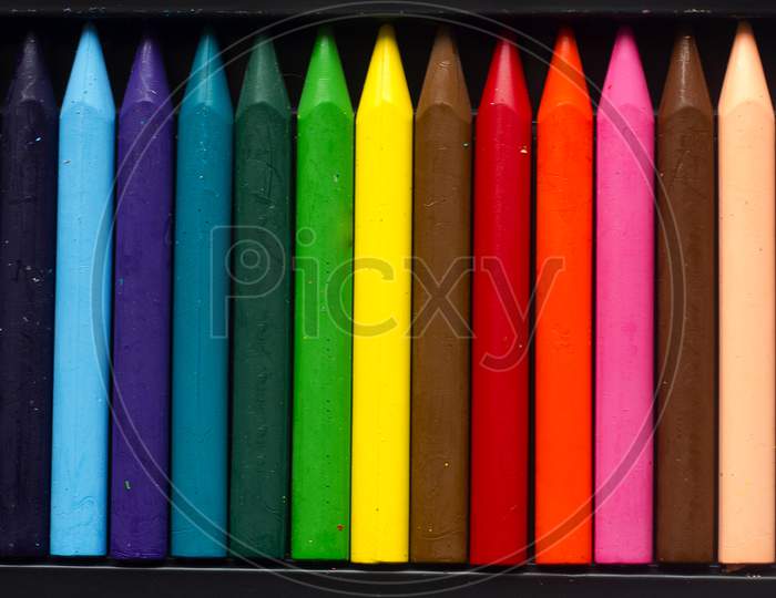 Close up shot of Colour Pencil's