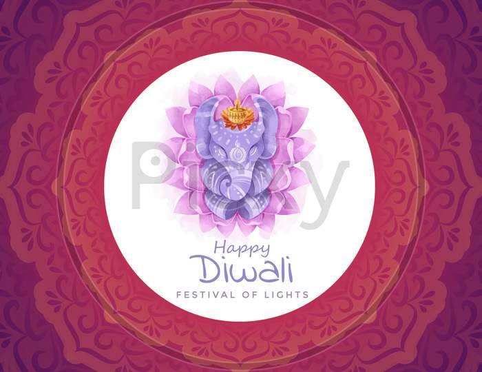 A Concept of Happy Diwali Greetings