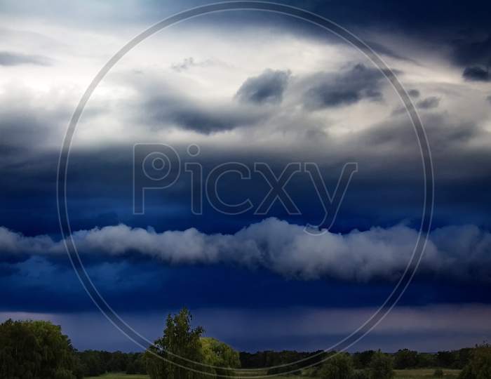 Low Angle Photography of Gray Nimbus Clouds