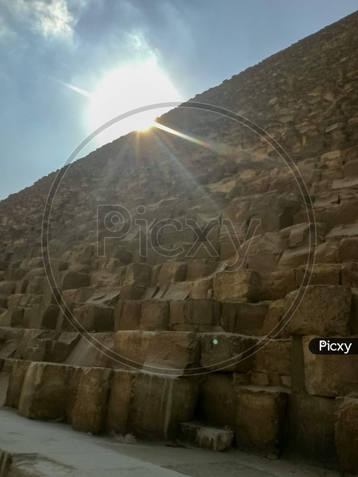 Cairo, Egypt- November 2017: The Great Pyramid Of Giza One Of World Seven Wander, Famous Landmark