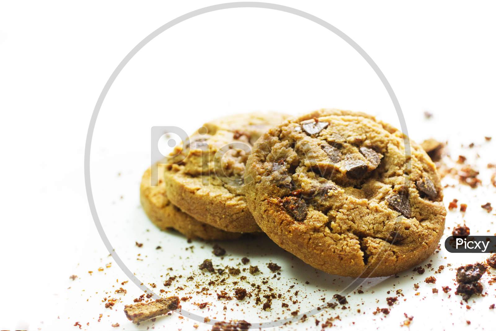 Cookies on White Background
