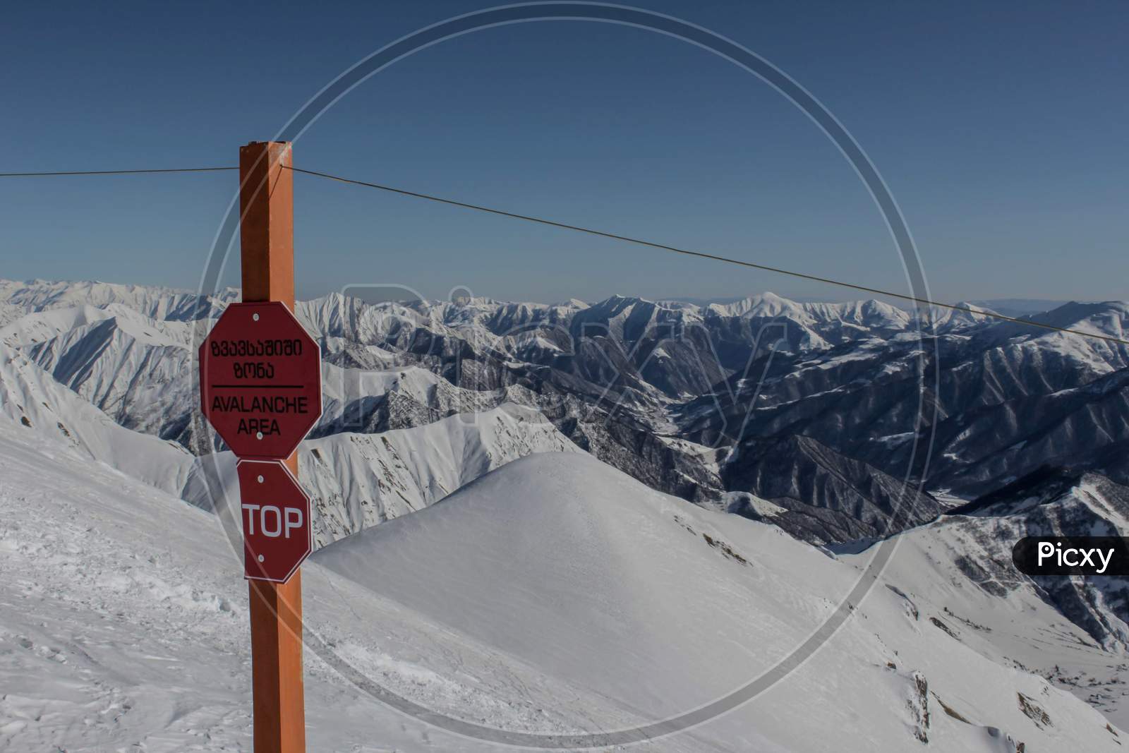 Ski Resort Attention Signs