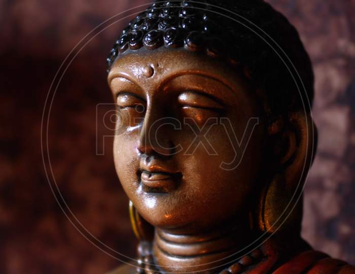 Selective Focus on Buddha Idol