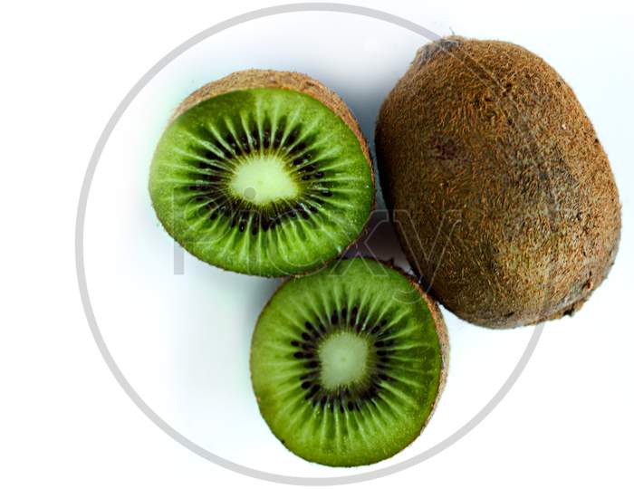 Kiwi fruits on White Background